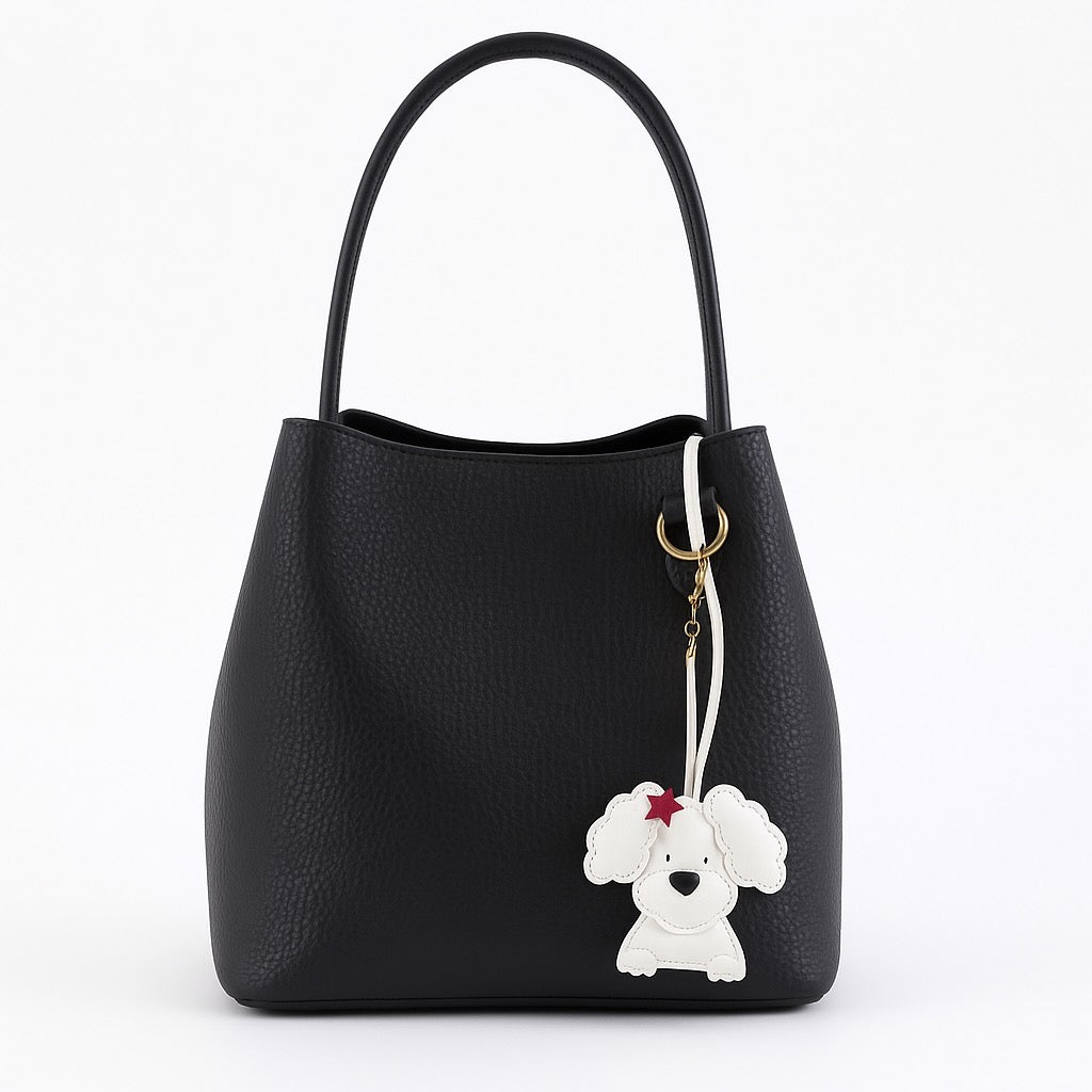 Bichon Dog Bag Charm