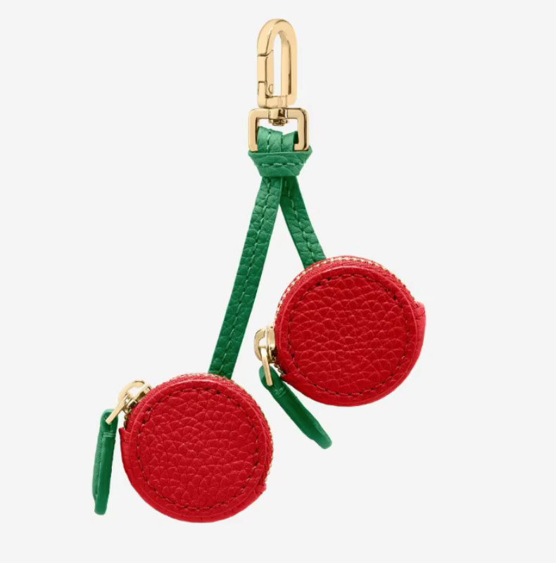 Fruit Shaped Leather Coin Purse Keychain