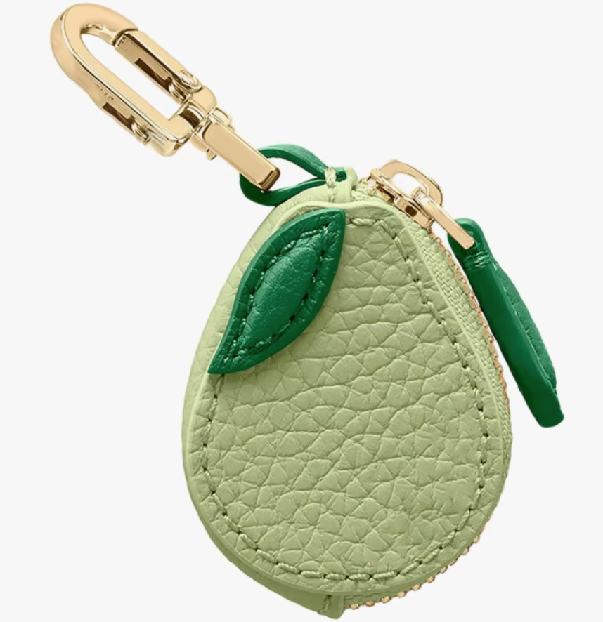 Fruit Shaped Leather Coin Purse Keychain