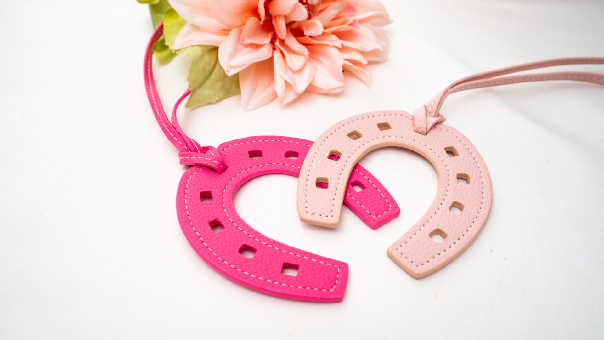 Handmade Real Leather Horseshoe Bag Charm