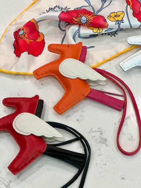 Soft Lambskin Flying Horse Bag Charm