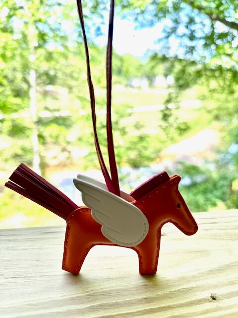 Soft Lambskin Flying Horse Bag Charm