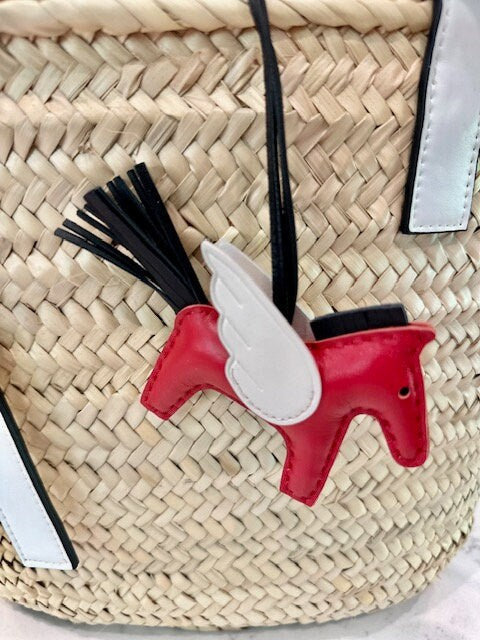 Soft Lambskin Flying Horse Bag Charm