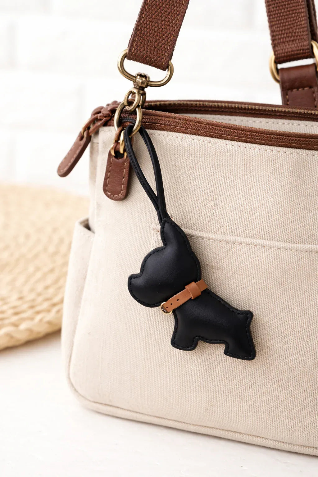 Pocket Pup Leather Bag Charm | Puppy Keychain | Cute Dog Bag Accessory | Gift for Dog Lovers | Leather Purse Charm - Roxy's Collectables