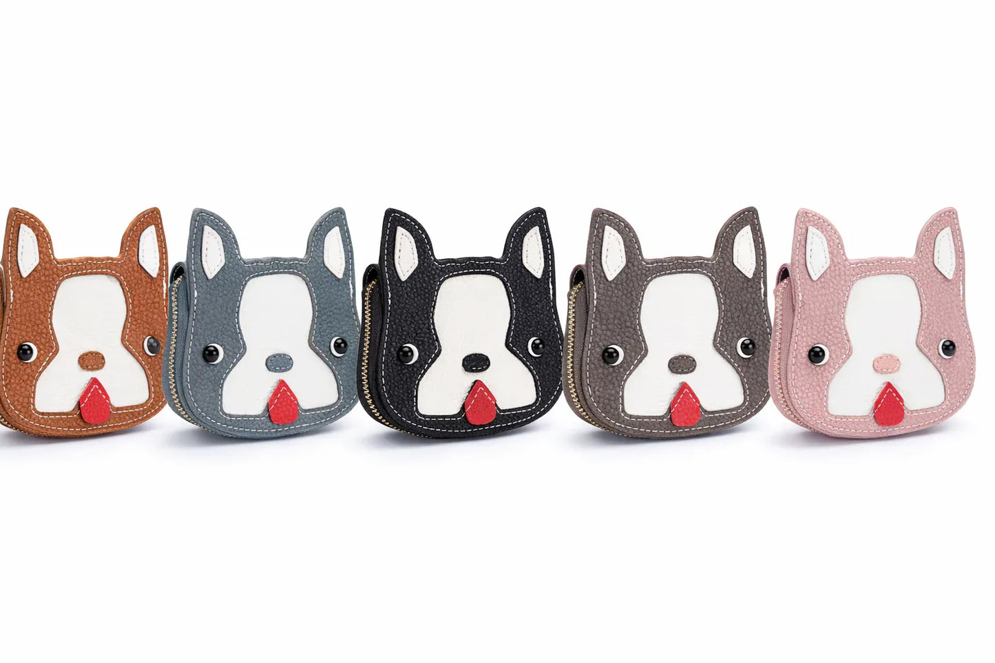 5 Best Friend genuine leather dog-shaped card wallet and coin pouch for dog lovers.