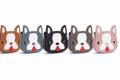 5 Best Friend genuine leather dog-shaped card wallet and coin pouch for dog lovers.