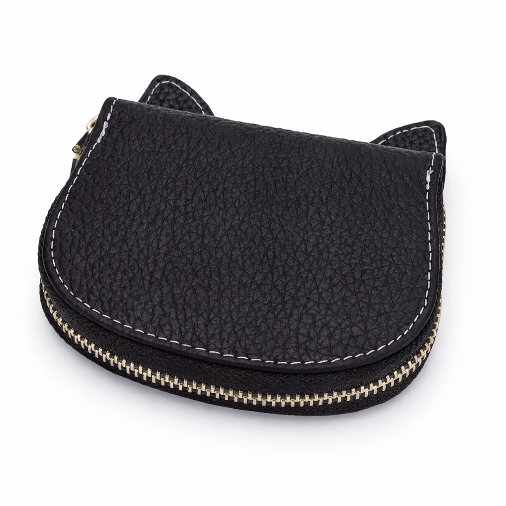 Best Friend Card Case – Genuine Leather Dog Cardholder Wallet, Cute Puppy Coin Purse, Zipper Card Holder, Dog Lover Gift