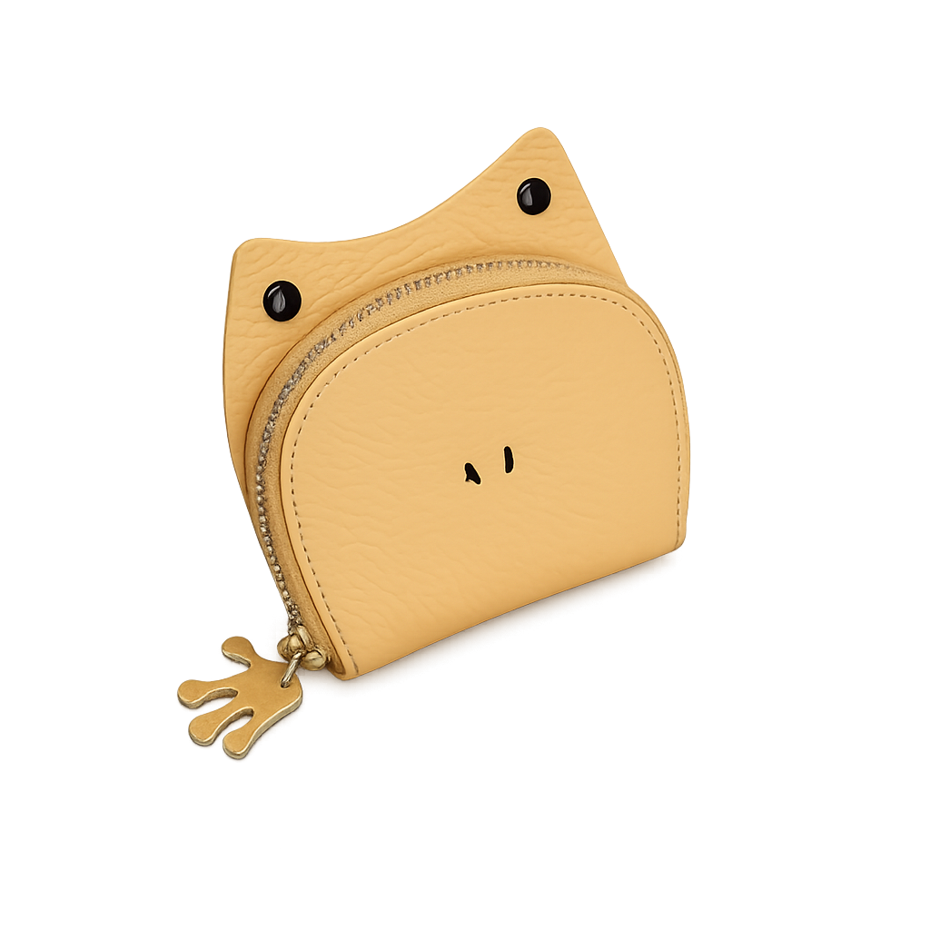Hop & Hold Frog Card Holder – Cute Leather Frog Wallet, Mini Coin & Card Pouch, Whimsical Gift for Frog Lovers