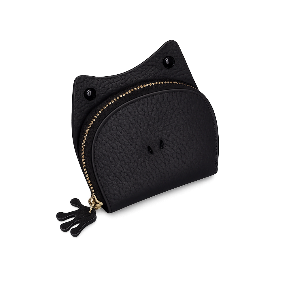 Hop & Hold Frog Card Holder – Cute Leather Frog Wallet, Mini Coin & Card Pouch, Whimsical Gift for Frog Lovers