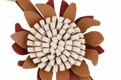 Close up of cream Autumn Rosette Charm to show detail. 