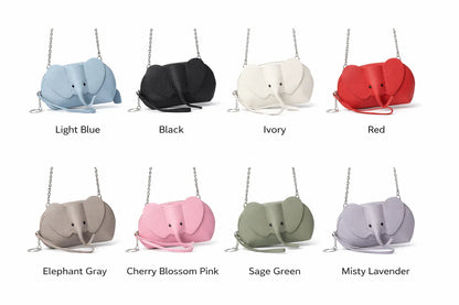 Trunk Love Elephant Purse Collection – Genuine Leather Elephant Crossbody Mini Bag, Cute Animal Purse, Gift for Elephant Lovers - Roxy's Collectables