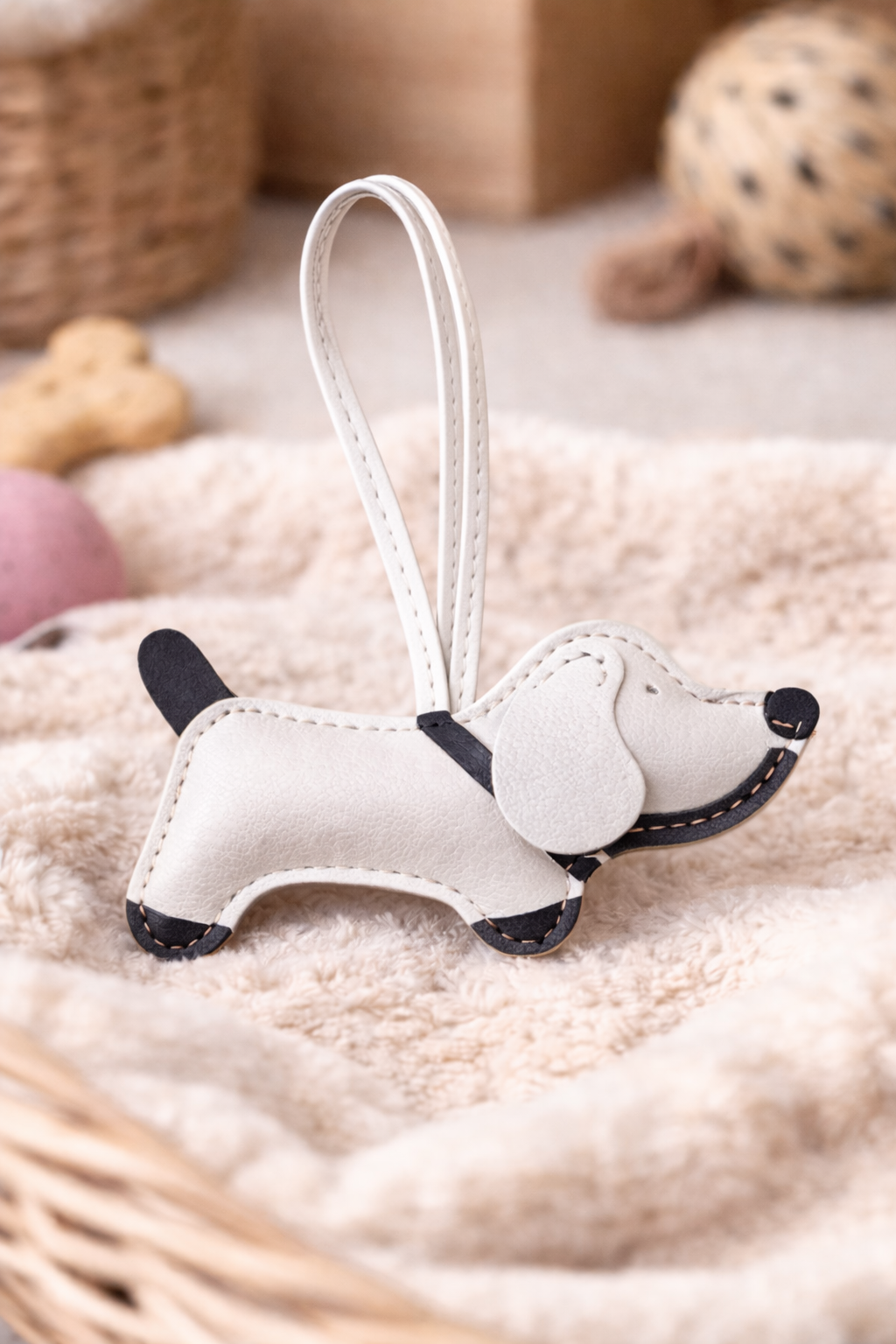 Chic Dachshund Charm Collection – Leather Dog Bag Charm, Luxury Dog Keychain, Dachshund Purse Charm, Gift for Dog Lovers