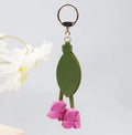 Leather Flower Bag Charm