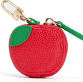 Fruit Shaped Leather Coin Purse Keychain