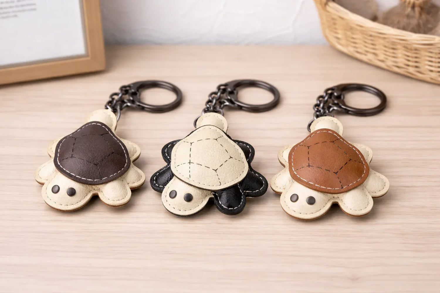 Leather Turtle Keychain - Slow & Snappy | Lucky Charm