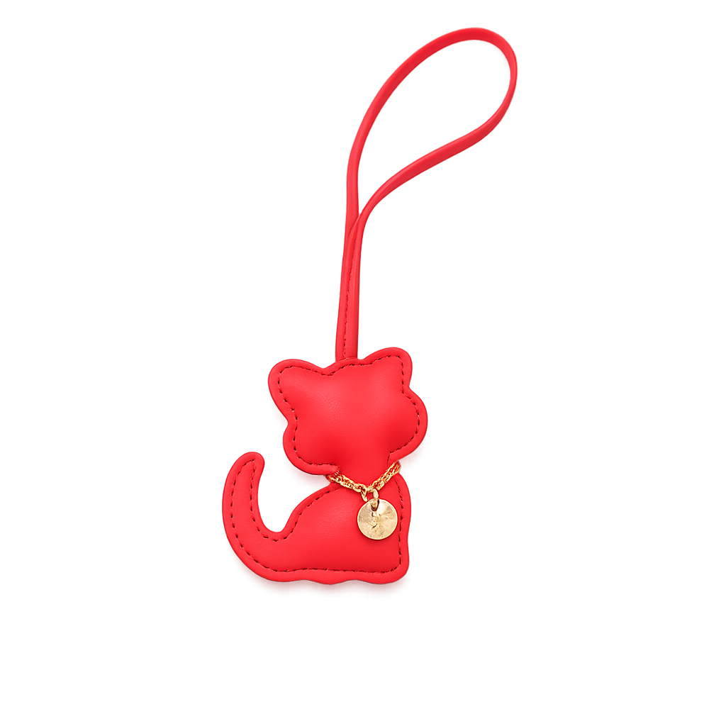 Cozy Kitty – Handmade Leather Kitten Bag Charm | Cute Cat Purse Charm | Kawaii Cat Accessory | Gift for Cat Lovers