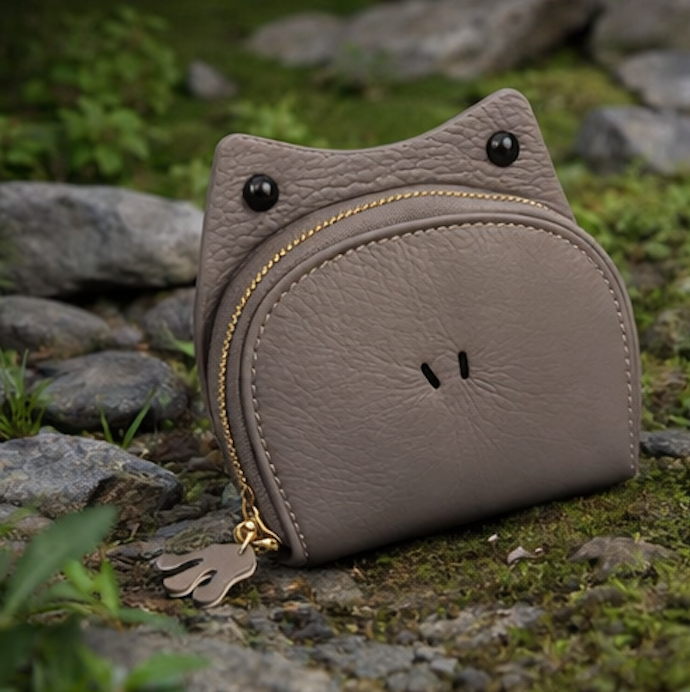 Hop & Hold Frog Card Holder – Cute Leather Frog Wallet, Mini Coin & Card Pouch, Whimsical Gift for Frog Lovers
