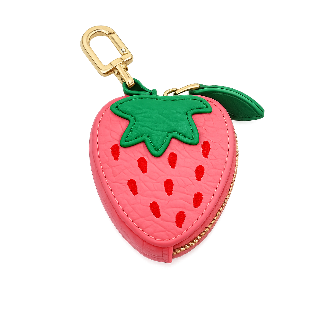 Little Fruit MinisTM Coin Purse | Mini Fruit Coin Pouch Keychain | Strawberry Peach Orange Blueberry Bag Charm