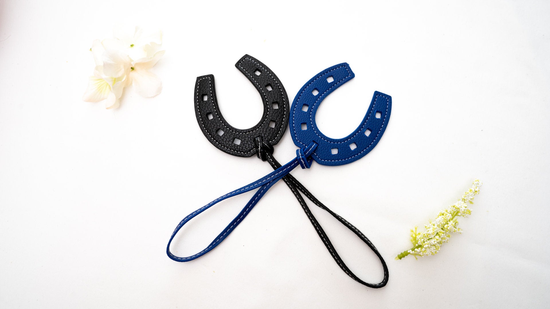Handmade Real Leather Horseshoe Bag Charm