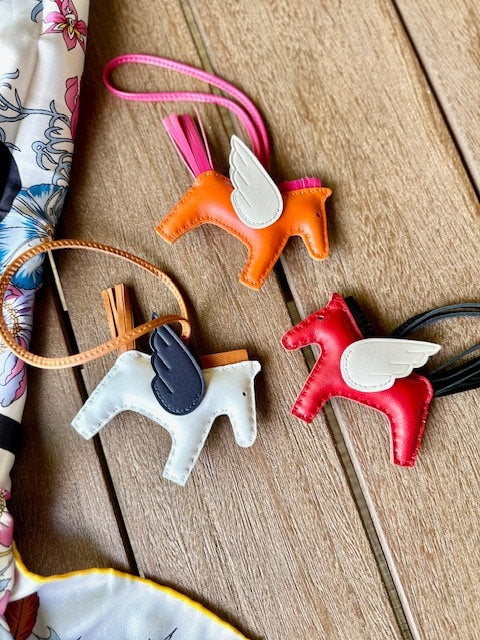 Soft Lambskin Flying Horse Bag Charm