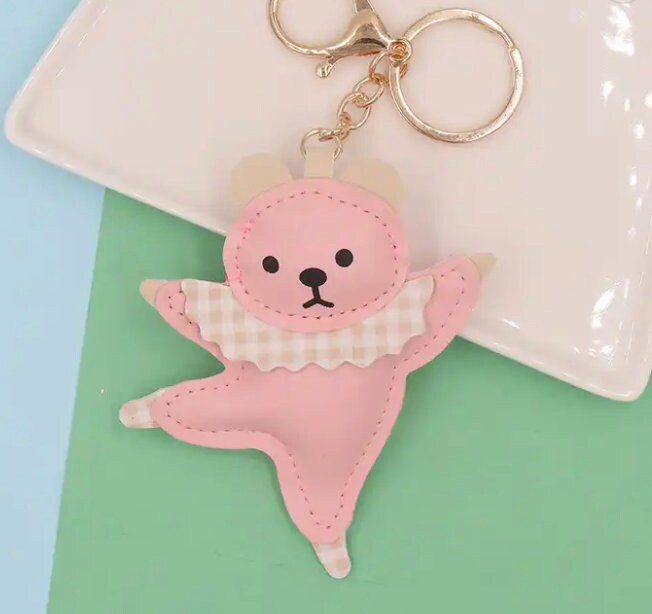 Animal Design Teddy Bear Tassel Keychain PU Leather Broken Key Ring Holder  And Bag Pendant With Wristlet Keyring Perfect Gift For Lovers From  Dream_rainbow, $1.77